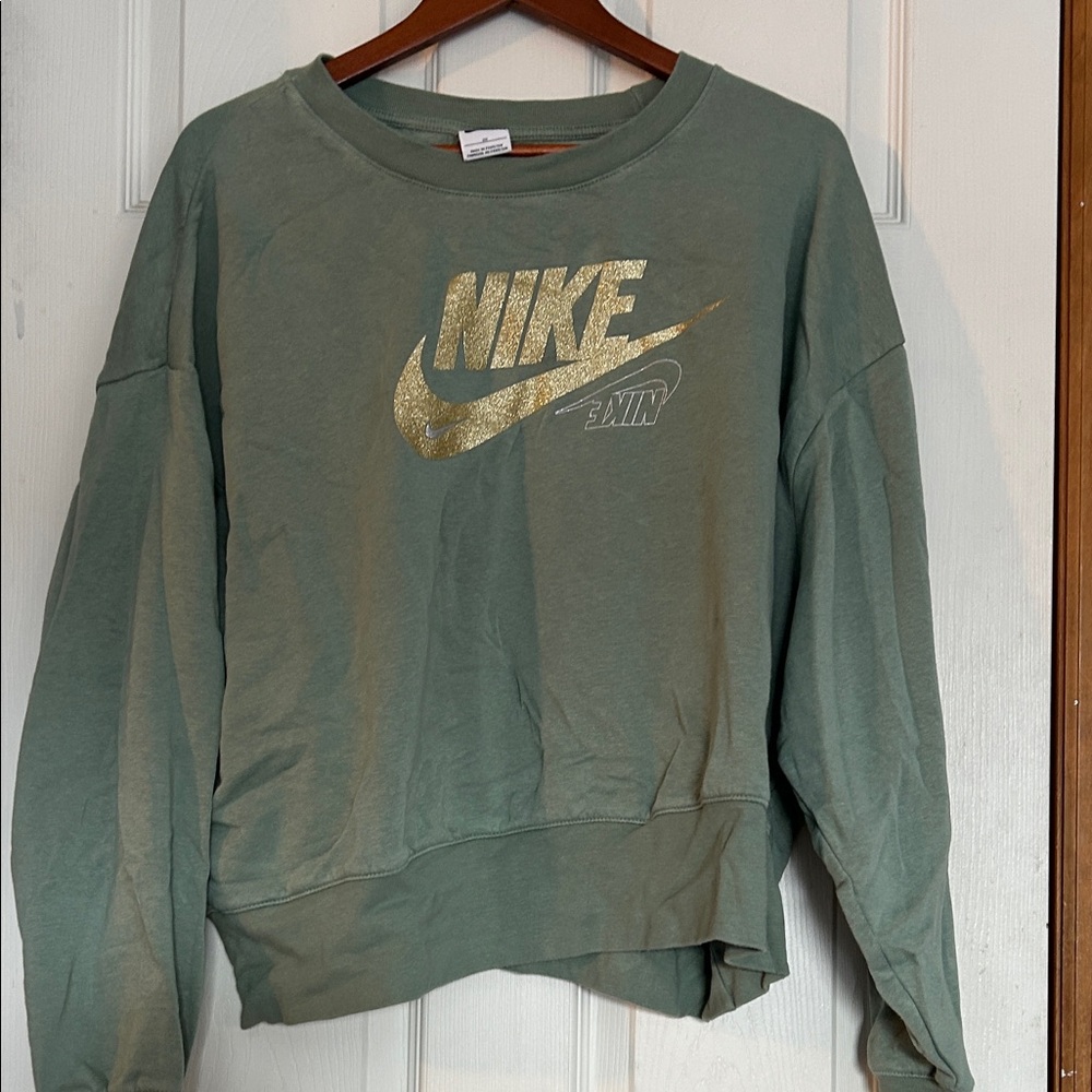 Nike Women's Olive Crew Neck Sweater
